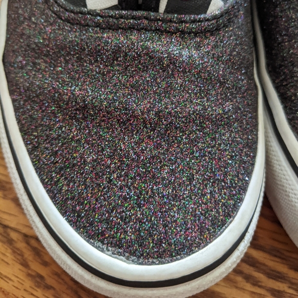 Vans Kids Glitter/Black & White Checkered Sneakers - Picture 8 of 9